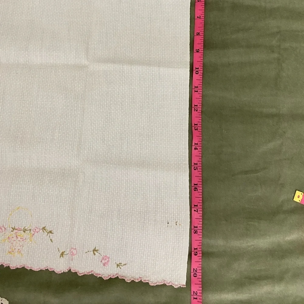 Vintage hand embroidered towel and small cloth #4